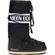 Moon Boot Icon Nylon i sort med hvidt logobånd og høj snøring, set fra siden