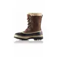 Sorel Caribou herre i brun nubuck med sort gummiskal og lys pelskant, set fra siden